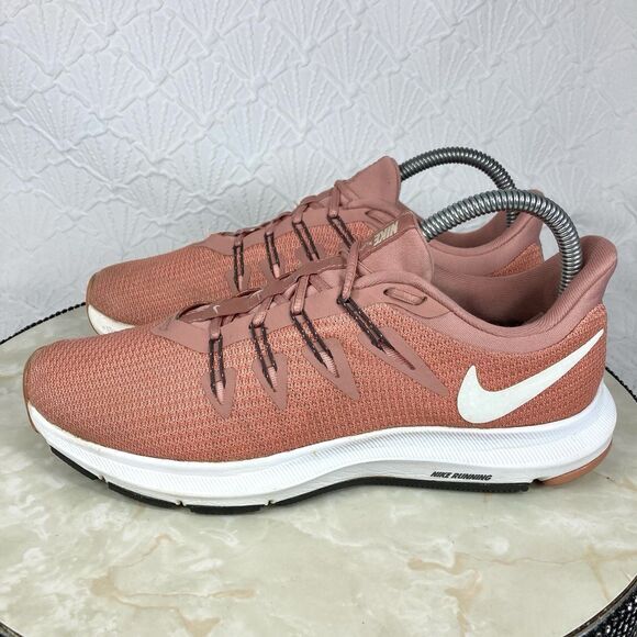 Nike Sneakers Womens 8 Pink Quest Athletic Lace Up Low Top Running Trainer Shoes - Picture 6 of 12